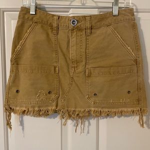 Free People tan miniskirt